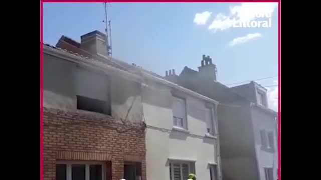 Calais, feu de compteur électrique dans une maison