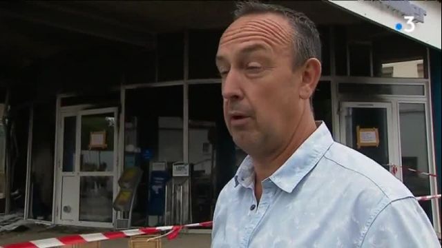 Incendie d une agence immobilière à Royan