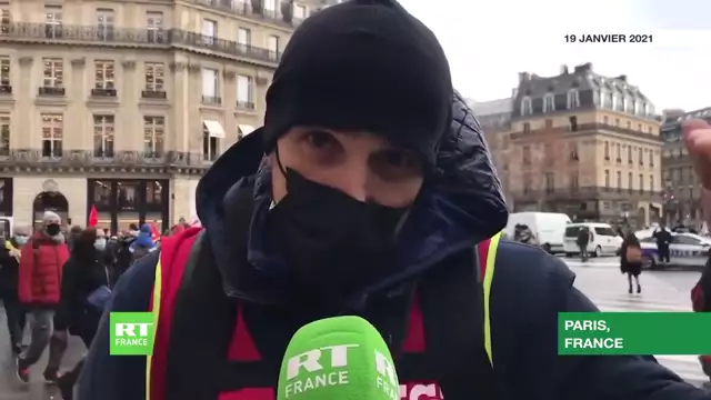 RT France , compteurs Linky jetés devant La République en Marche
