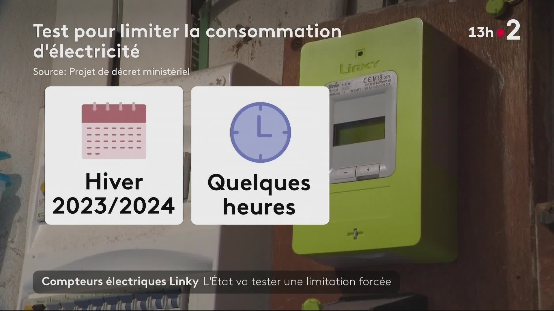 13h - France 2 - 16-10-2023 , Baisse forcées d'électricité