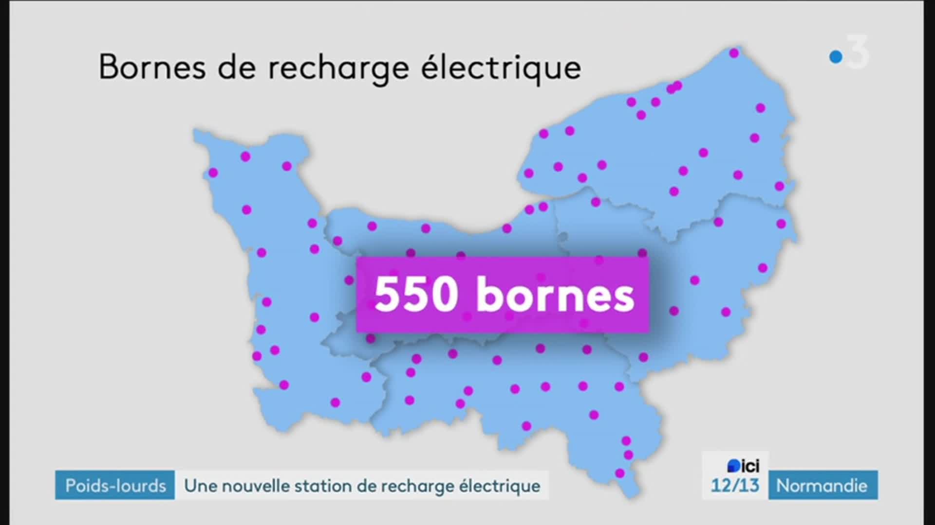 12/13 - F3 Haute Normandie - 19-04-2024 , station de recharge