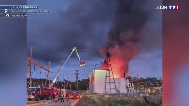 13h - TF1 - 09-08-2024 , Incendie poste de transformation